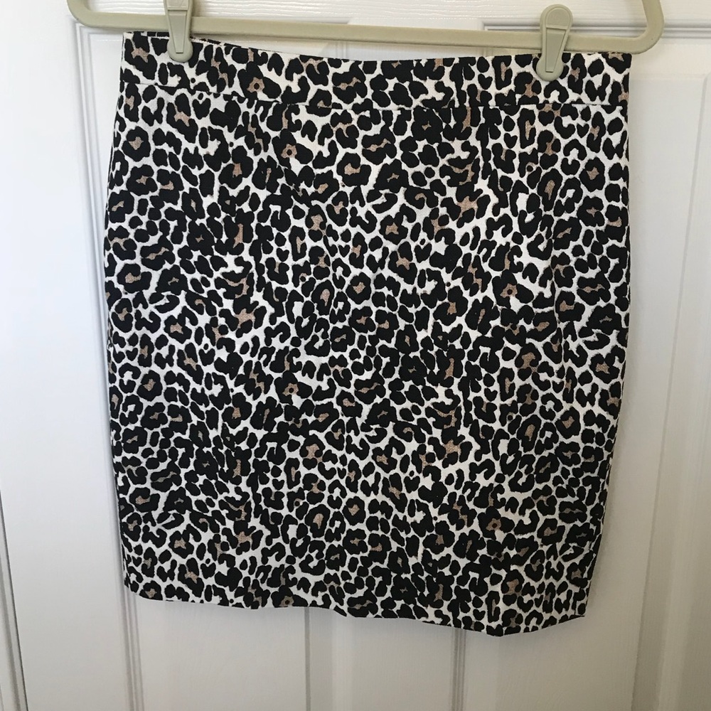 J. Crew - Leopard Print Pencil Skirt